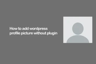 How to WordPress profile picture without plugin